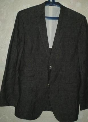 Новый мужской льняной пиджак roy robson  р.50 l, лен