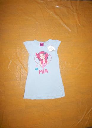 Р. 98-104, летняя ночная рубашка туника платье хлопок mia alive, германия