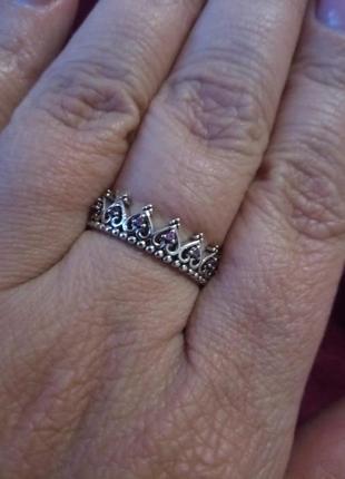 Серебряное кольцо "корона"8 фото