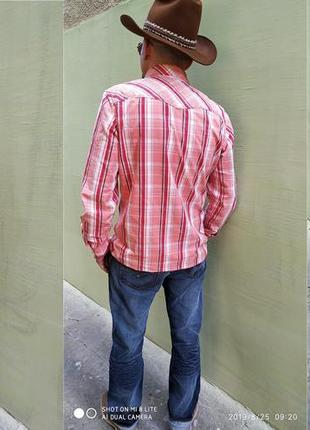 Сорочка в клітку ковбойський з рукавами tom tailor р. l original унісекс8 фото