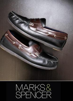 Мокасини туфлі топсайдеры шкіра mark spenser р. 42 original5 фото