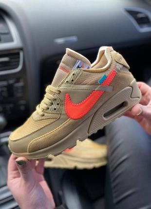 Кроссовки nike air max 90 off-white desert ore