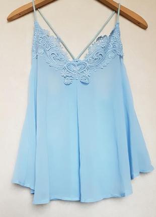 Майка  топ   с кружевом