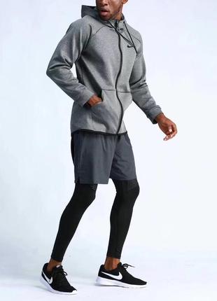 Мужская спортивная кофта nike, цвет темно-серый2 фото