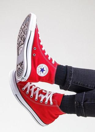 Кеды converse all star high red (m9621c) конверсы1 фото