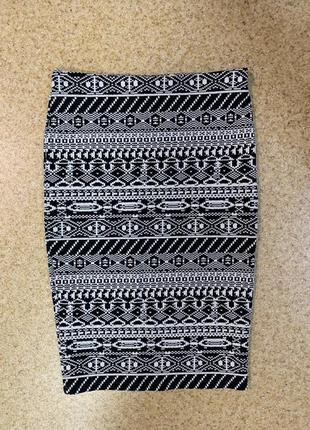 Юбка/миди/удлиненная/плотная/по фигуре/на резинке