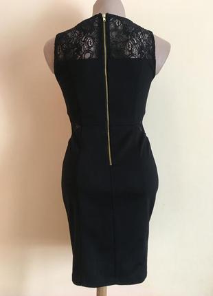 Чорне міні плаття сукня без рукавів мереживо гіпюр2 фото