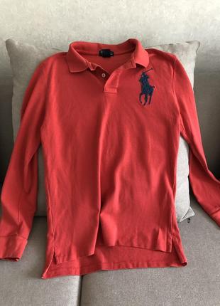 Футболка polo кораллового цвета