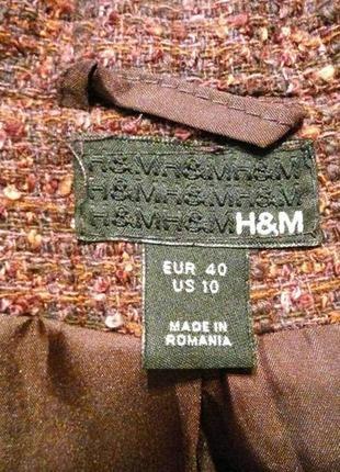 H&m . гарний брендовий піджак, жакет куртка . на гудзиках з пояском і кишенями5 фото
