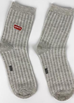 Носки levis, размер 39-44, материал хлопок. хорошее качество, цвет серый