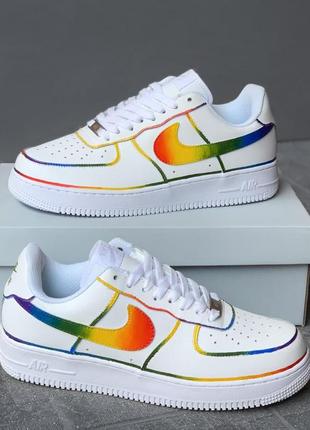 🌈air force 1 радужные унисекс кроссовки найк🌈