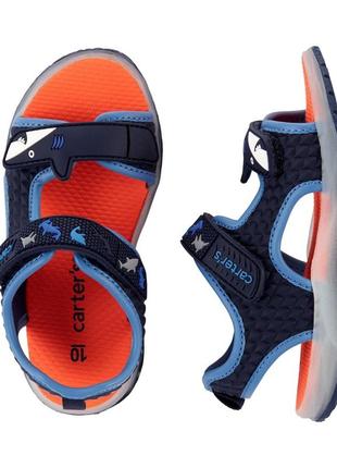 Удобные брендовые сандалии для мальчика светятся при ходьбе carter's сша