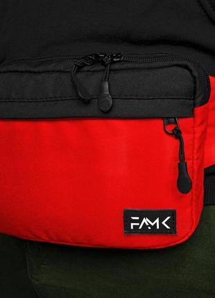 Поясна сумка famk r3 red black6 фото