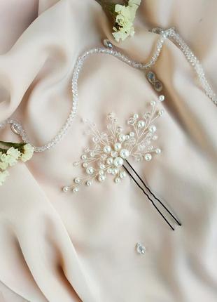 Шпилька в прическу, украшение на свадьбу, выпускной2 фото