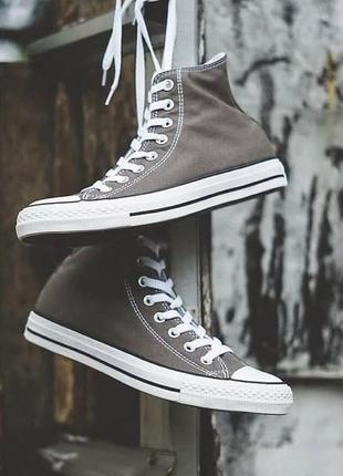 Кеды высокие converse chuck taylor all star charcoal (1j793c)2 фото