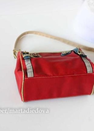 Качественная вместительная сумка, яркая, красная сумка через плечо, тоут4 фото