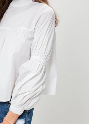 Белая блуза в крестьянском стиле4 фото