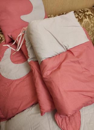 Дитяча ковдра подушка бортик у ліжечко2 фото