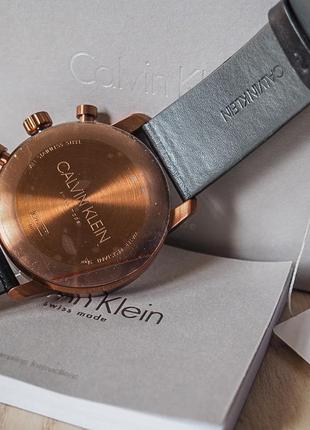 - 60% | мужские швейцарские часы хронограф calvin klein k2g17tc1 (оригинальные, с биркой)6 фото