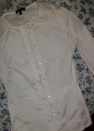 Брендовий сорочка в білому кольорі1 фото
