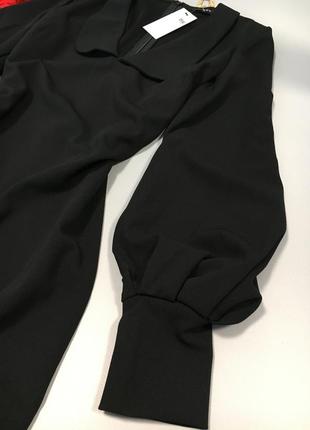 Стильное маленькое чёрное платье с пышными рукавами tfnc6 фото