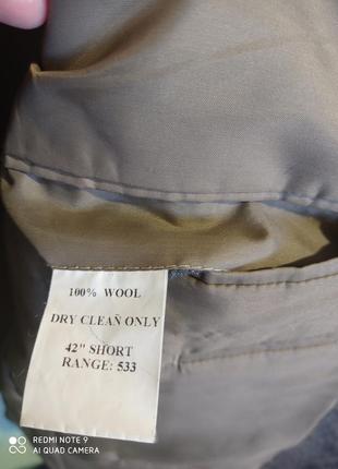 Т10. вовняний твідовий теплий чоловічий піджак вовна 1003 фото