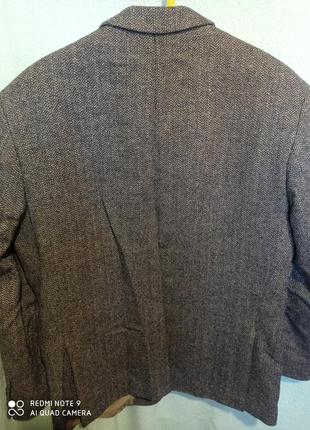 Т10. вовняний твідовий теплий чоловічий піджак вовна 1007 фото