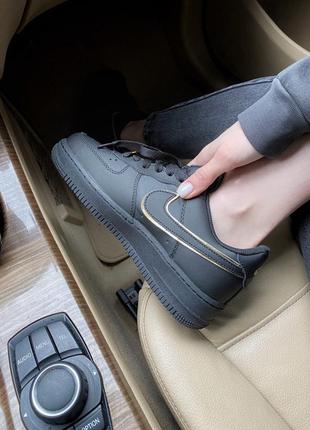 Жіночі чорні кросівки найк айр форс nike air force 1 07 essential black5 фото