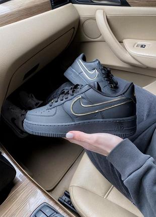 Жіночі чорні кросівки найк айр форс nike air force 1 07 essential black2 фото