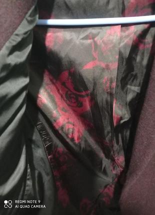 Темно-бордовый пиджак, жакет на одну пуговицу шерсть 504 фото