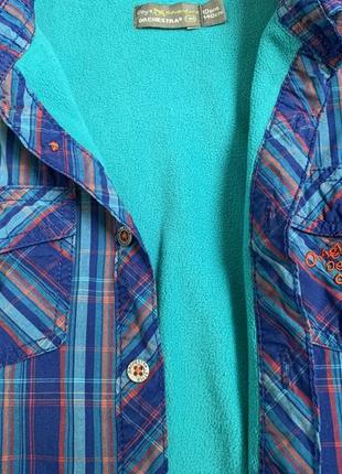 Рубашка "куртка-ветровка" котон на флисовой подкладке р.10/1405 фото