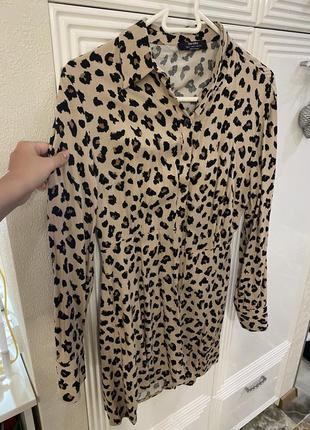 Платье леопард zara3 фото