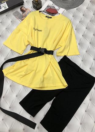 Бомбовый комплект шорты футболка с поясом турция 🇹🇷 отличное качество