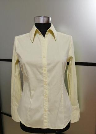 Лимонная рубашка h&m, размер 36