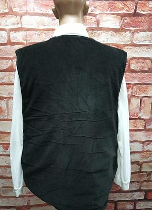 Жилет вельветовый с искусственным мехом винтажный 70-80-е3 фото