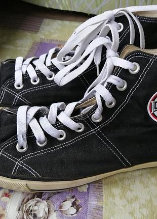 Мужские черные кеды хайтопы lonsdale