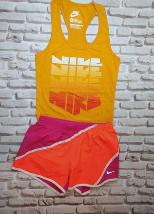 Nike slim fit трикотажная майка яркая борцовка