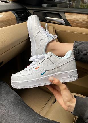 Кроссовки nike air force 1 low white swoosh кросівки