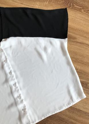 Блуза чорно-біла5 фото