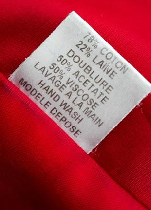 Чорне пальто maje оригінал з червоною підкладкою демі пальто шерсть і бавовна демісезонне пальто8 фото