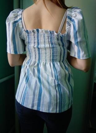 Фактурная блуза в полоску2 фото