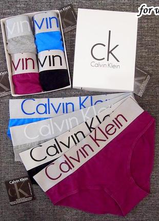 Набор трусиков слипы брифи calvin klein1 фото