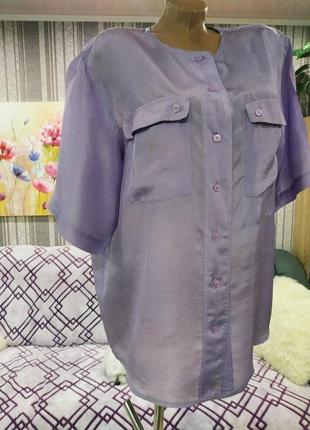 Свободная блуза из натурального шелка / 100% шёлк1 фото