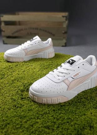 Puma cali белые с пудрой8 фото