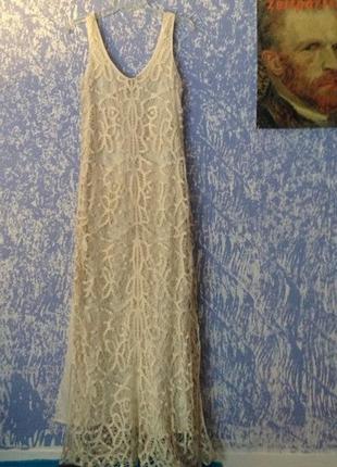 Нарядное бохо платье(можно для свадьбы)  полностью из баттенбергских кружев l(м)4 фото