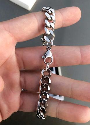 Мужской металлический браслет, цепочка цепь на руку5 фото