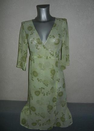10/38/s *peppercorn*салатовая пляжная туника платье парео новая