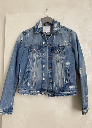 Джинсовая куртка zara trafaluc