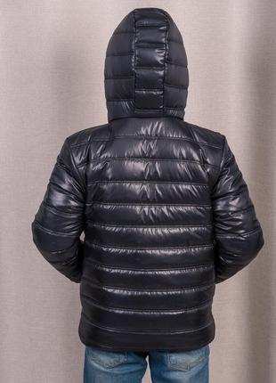 Демисезонная двухсторонняя куртка для мальчиков -подростков, размеры 28 - 46 на рост 98-1645 фото