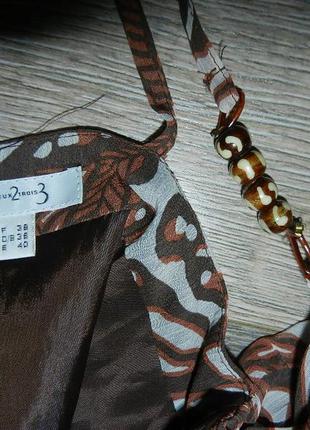 *un deux trois*франция нарядное коричневое платье сарафан новое3 фото